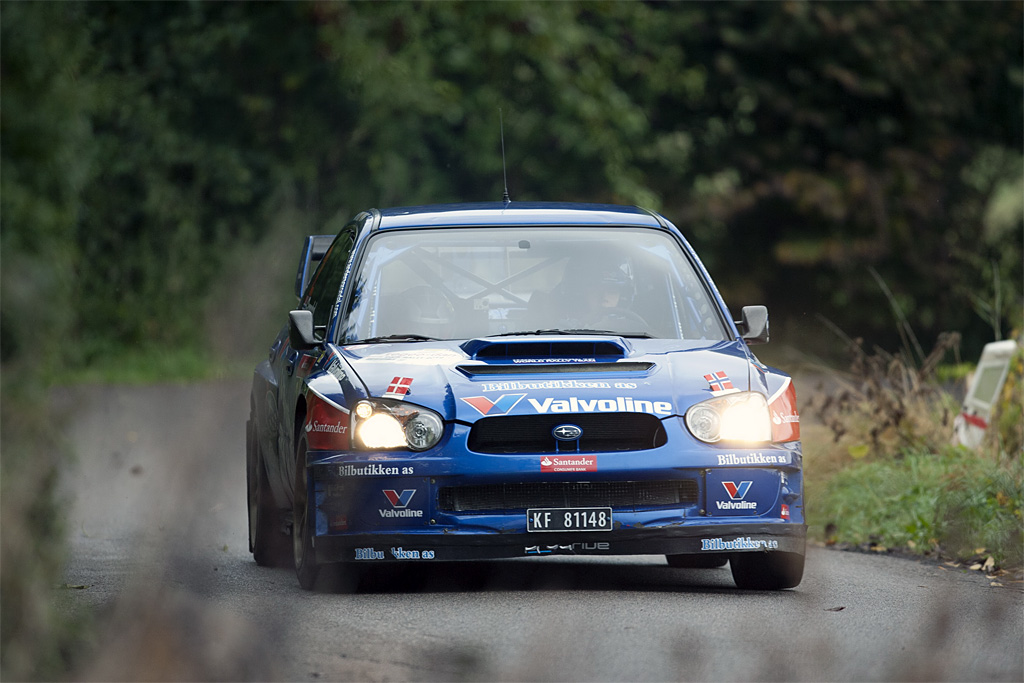 Anders Grøndal/Veronica Engan tog sejren i Tegee-Dan Rally med en tidligere VM-vinderbil
(Foto: Johnny Pedersen)